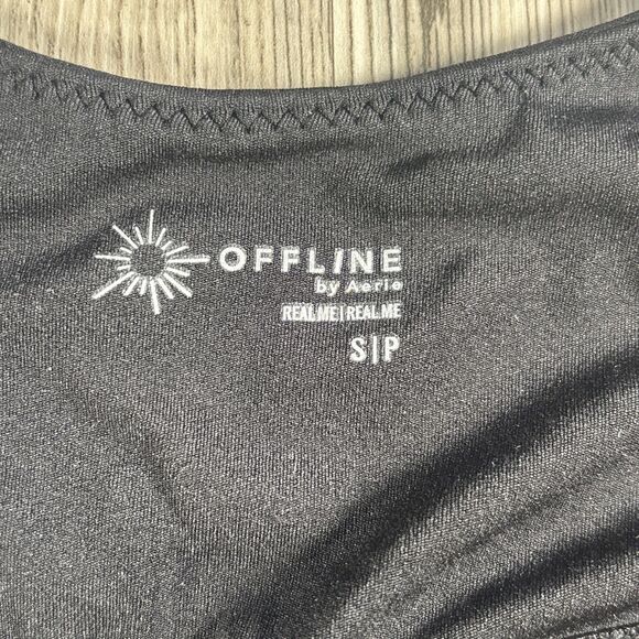 Aerie Offline Real Me Black Sports Bra Cropped Top Size S - Picture 6 of 6